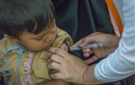 Boy in Pakistan receives typhoid conjugate vaccine