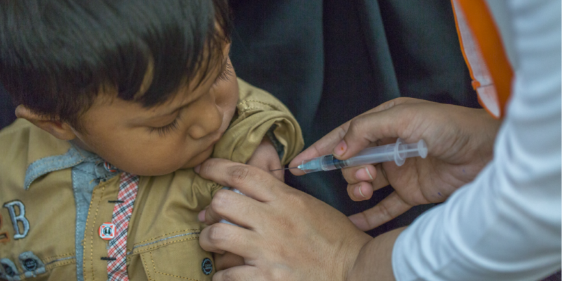 Boy in Pakistan receives typhoid conjugate vaccine
