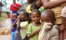 Children in the African region, such as these children in Kenya, have a lot to gain from typhoid conjugate vaccine introduction.