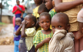 Children in the African region, such as these children in Kenya, have a lot to gain from typhoid conjugate vaccine introduction.