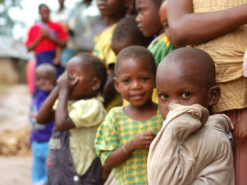 Children in the African region, such as these children in Kenya, have a lot to gain from typhoid conjugate vaccine introduction.