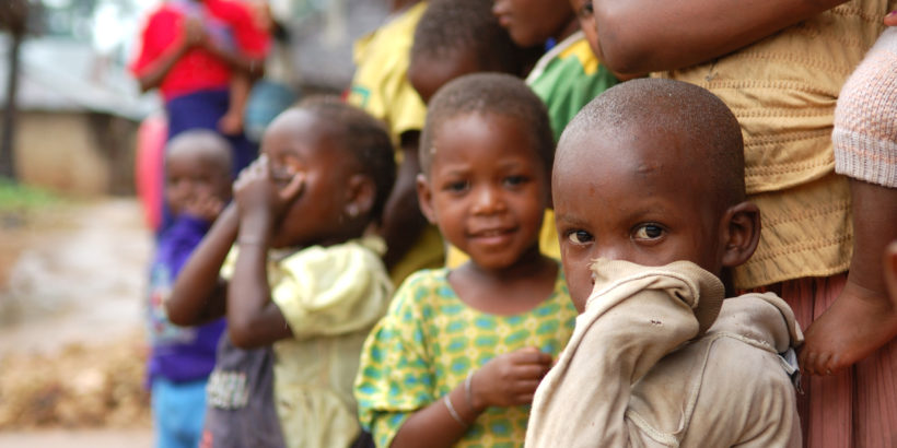 Children in the African region, such as these children in Kenya, have a lot to gain from typhoid conjugate vaccine introduction.