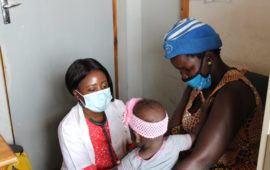 Dr. Nampota, the 2021 Rising Star recipient, in the clinic in Malawi