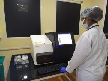 Lab worker sequences typhoid isolates in India.
