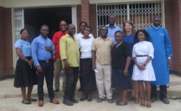 The study team testing immune responses in Malawi