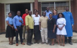 The study team testing immune responses in Malawi