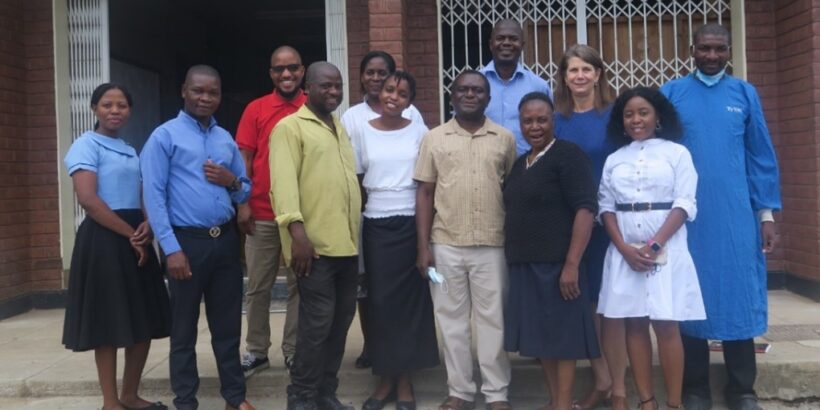 The study team testing immune responses in Malawi