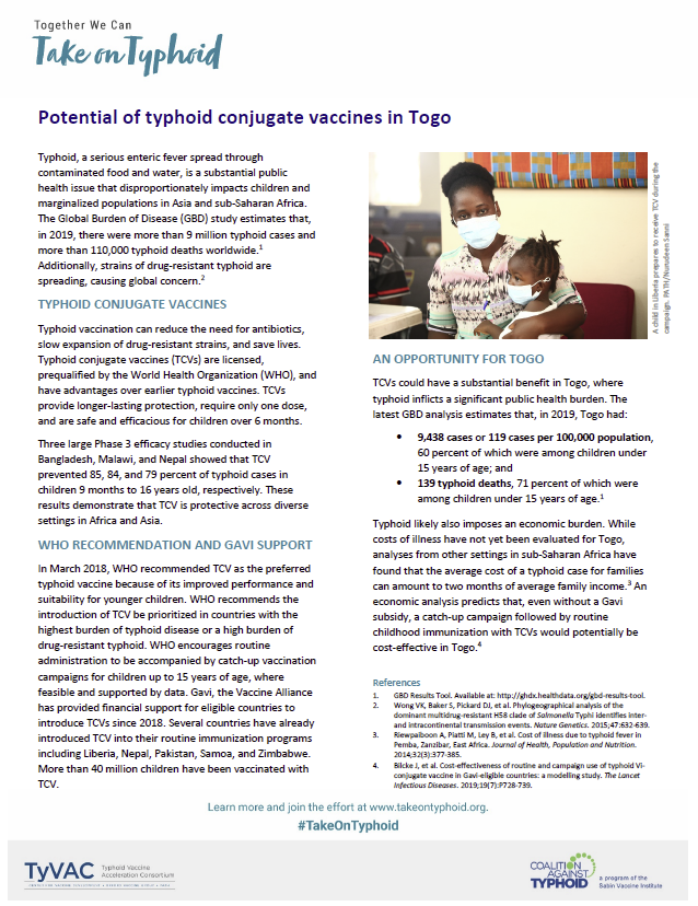 Togo Resources - Take on Typhoid