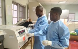 Lab technicians in Kenya