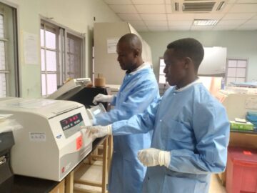 Lab technicians in Kenya