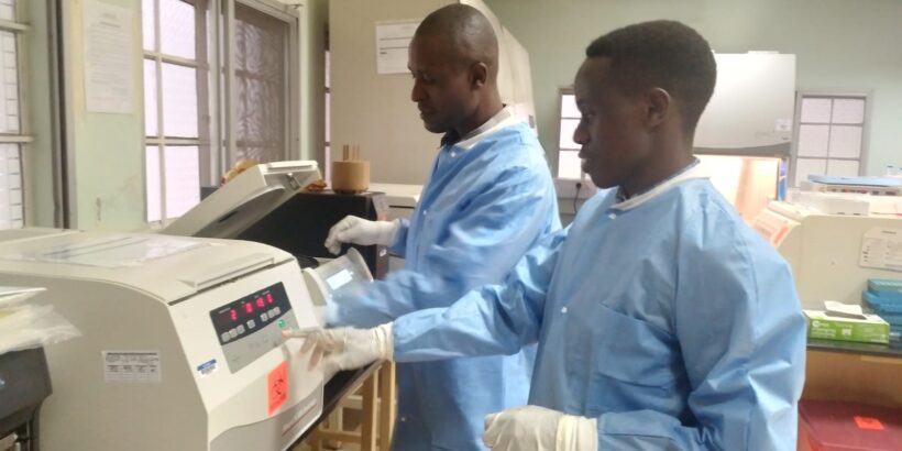 Lab technicians in Kenya