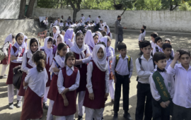 Children receiving TCV in Pakistan. Pakistan has high rates of drug resistance, and TCVs are a great tool to protect kids from drug-resistant typhoid.