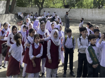 Children receiving TCV in Pakistan. Pakistan has high rates of drug resistance, and TCVs are a great tool to protect kids from drug-resistant typhoid.