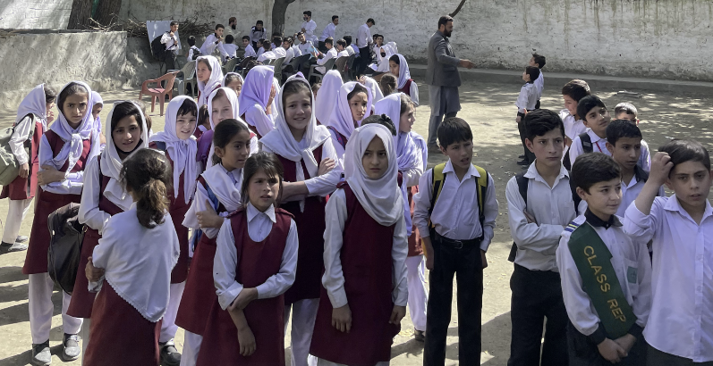 Children receiving TCV in Pakistan. Pakistan has high rates of drug resistance, and TCVs are a great tool to protect kids from drug-resistant typhoid.