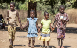 The urgency to prevent typhoid is increasing. These children were vaccinated with TCV in Zimbabwe, protecting them from typhoid