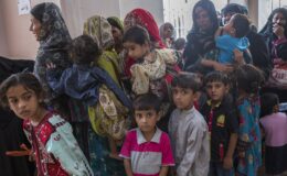 Children receive TCV during Pakistan's outbreak response campaign