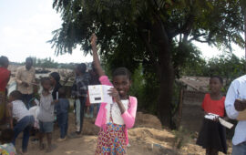 After years of research, a girl receives TCV during the campaign in Malawi