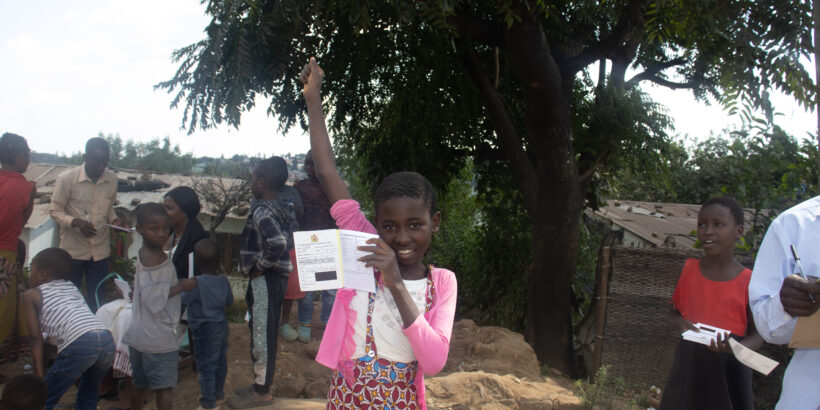 After years of research, a girl receives TCV during the campaign in Malawi