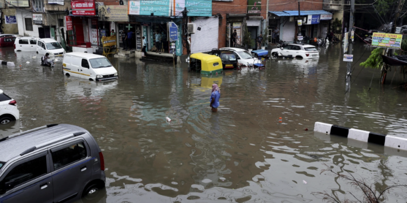 Monsoon rains flood New Delhi