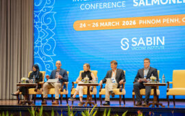 Panelists speak at the 14th International Conference on Typhoid and Other Invasive Salmonelloses.