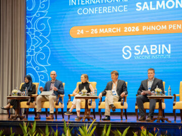 Panelists speak at the 14th International Conference on Typhoid and Other Invasive Salmonelloses.