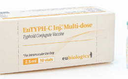 EuTYPH-C Inj.® Multi-dose, manufactured by EuBiologics in the Republic of Korea, is the fifth typhoid conjugate vaccine (TCV) to receive WHO prequalification. Photo: Courtesy EuBiologics Co. Ltd.