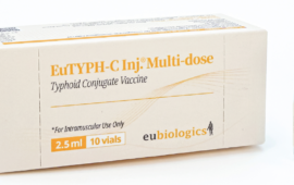 EuTYPH-C Inj.® Multi-dose, manufactured by EuBiologics in the Republic of Korea, is the fifth typhoid conjugate vaccine (TCV) to receive WHO prequalification. Photo: Courtesy EuBiologics Co. Ltd.